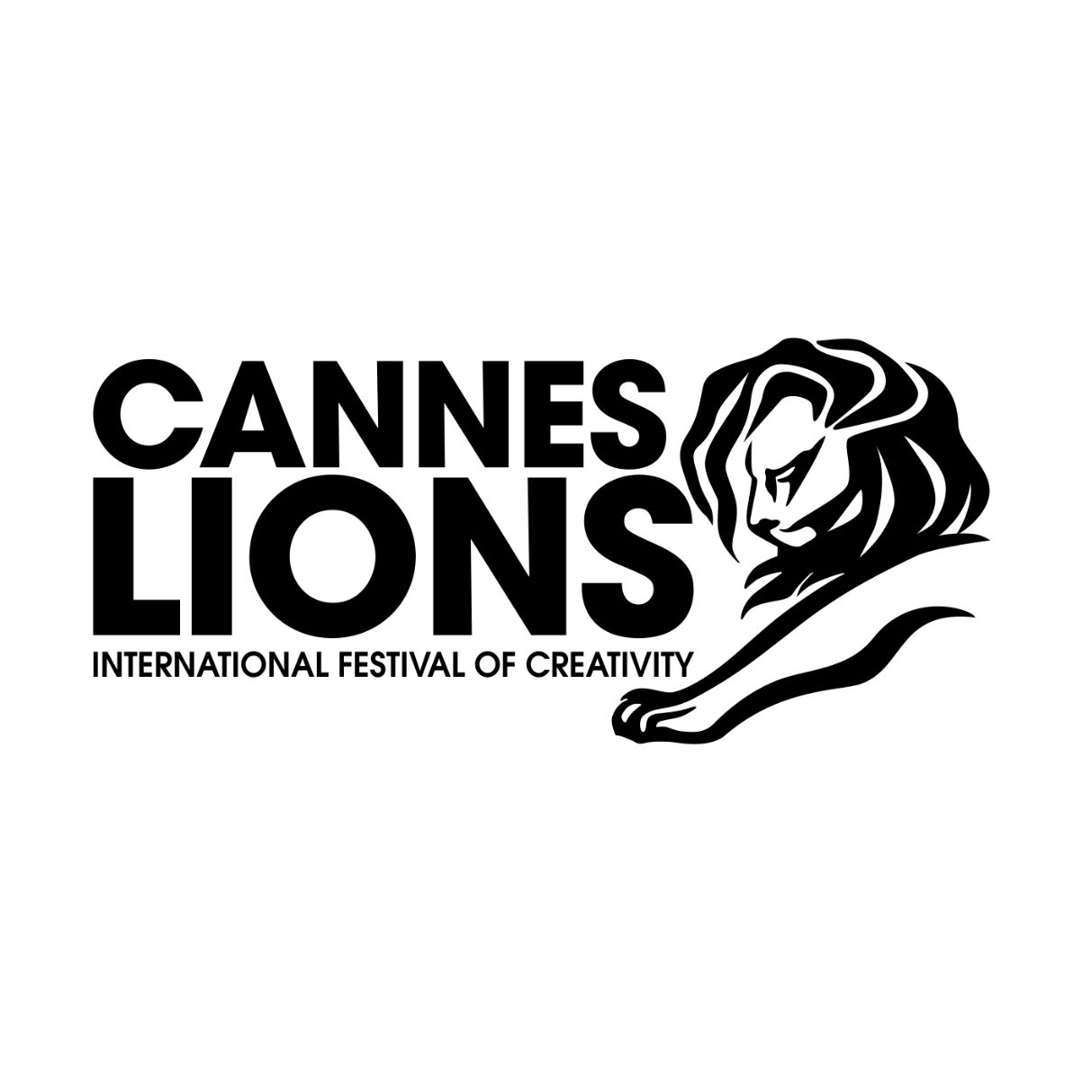 Cannes Lions logo featuring a stylized lion and text reading "Cannes Lions International Festival of Creativity" in black.