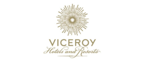 Logo of Viceroy Hotels and Resorts featuring a gold starburst design and the text "Viceroy Hotels and Resorts" below it.