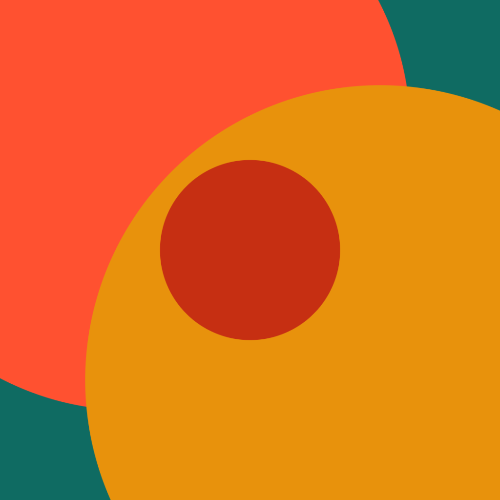 Large orange and yellow circles overlap on a green background, with a smaller red circle inside the yellow circle—like visual inspiration for three automations to start with.